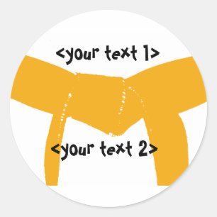 Sticker Rond Arts martiaux Orange Belt