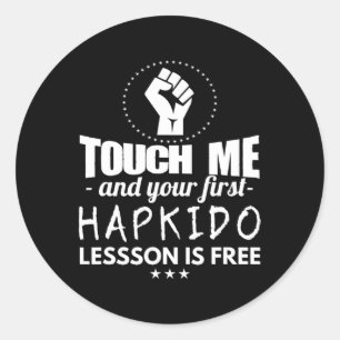 Sticker Rond Arts Martiaux - Première leçon de Hapkido est grat
