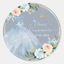 ArtsApp H2 bleu rose Roses scintillant Quinceanera