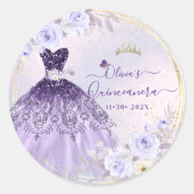 ArtsApp H2 Ombre Violet Parkling Quinceanera