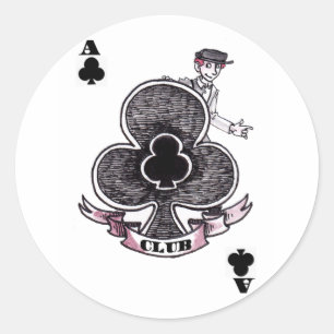 Sticker Rond As des Clubs