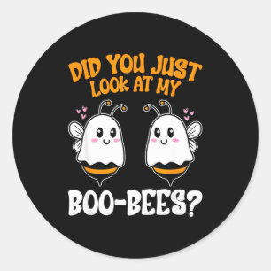 Sticker Rond As-tu regardé mes boo-bees drôlement halloween