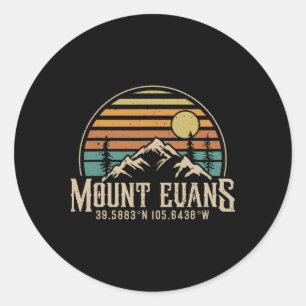 Sticker Rond Ascension du mont Evans Colorado Randonnée Montagn