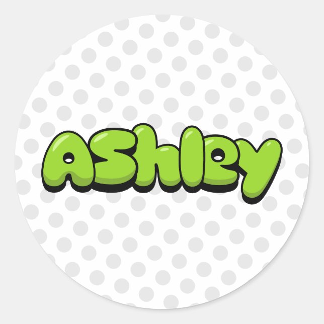 Sticker Rond Ashley (Devant)