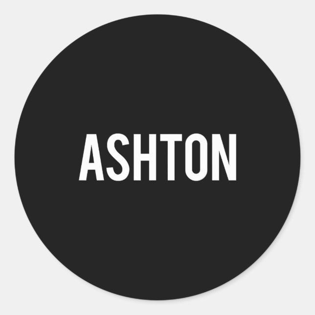 Sticker Rond Ashton - Cool New Funny Name Fan Gift Tee  (Devant)