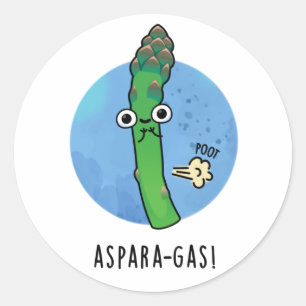 Sticker Rond Aspara-gaz amusant Asparagus Veggie Pun