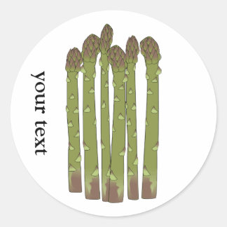 Sticker Rond Asparagus Spears Légumes Adultes Légumes