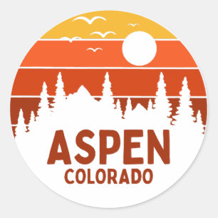 Sticker Rond Aspen, Colorado