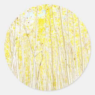 Sticker Rond Aspens de gâteau de la vanille