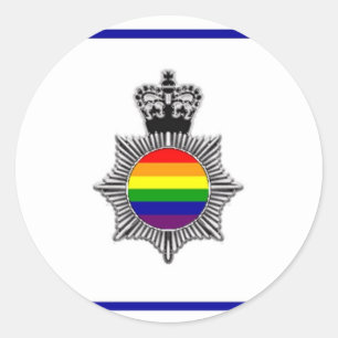 Sticker Rond Assam de police gay, Royaume-Uni