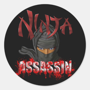 Sticker Rond Assassin de Ninja
