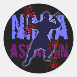 Sticker Rond Assassin de Ninja