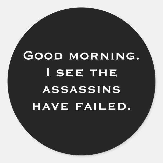 Sticker Rond Assassins (Devant)