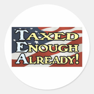 Sticker Rond Assez Taxé Déjà !