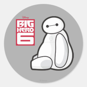 Sticker Rond Assis Baymax Sideways