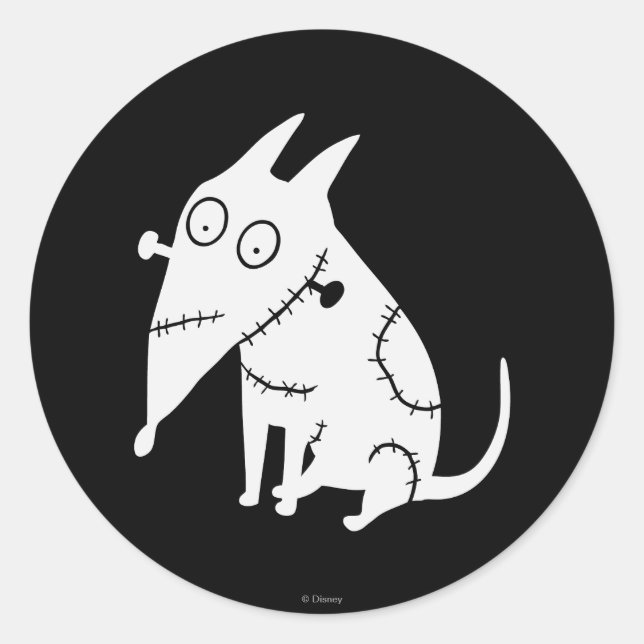 Sticker Rond Assis parfumé blanc (Devant)