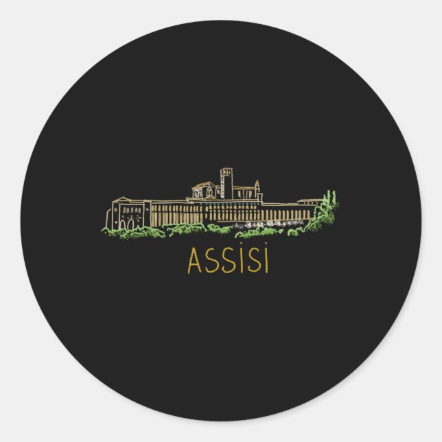 Sticker Rond Assisi City Italie pour (Devant)
