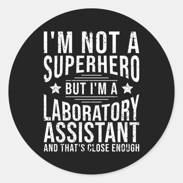 Sticker Rond Assistant de laboratoire (Devant)