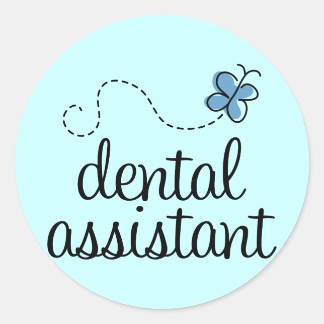 Sticker Rond Assistant dentaire (Devant)