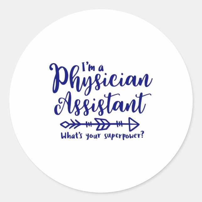 Sticker Rond Assistant médical, pa, médecin (Devant)