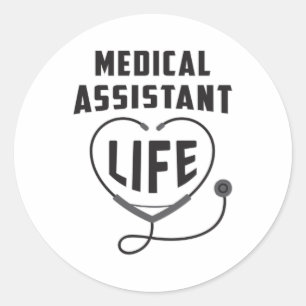 Sticker Rond Assistant Médicale Life Doctor Medicine Hospital