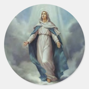 Sticker Rond Assomption de Vierge Marie