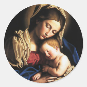 Sticker Rond Assomption de Vierge Marie