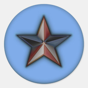 Sticker Rond Astra Metallica Bleu