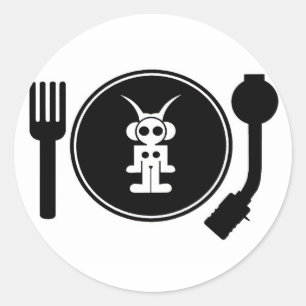 Sticker Rond astro DJ