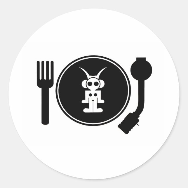 Sticker Rond astro DJ (Devant)