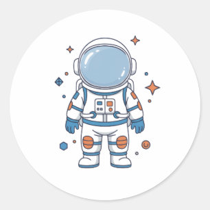 Sticker Rond Astronaut, 1er voyage autour du soleil Anniversair