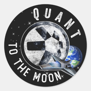 Sticker Rond Astronaut Patinage Quant QNT Crypto Coin HODL Toke
