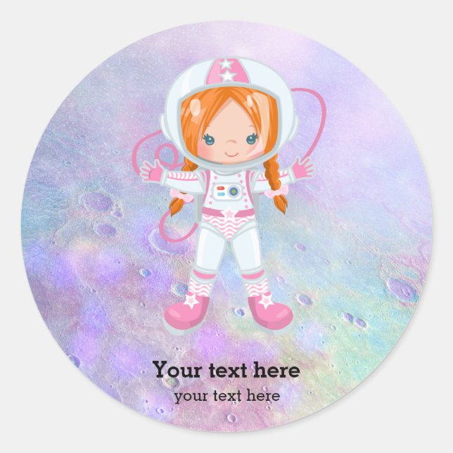 Sticker Rond Astronaute (Devant)