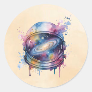 Sticker Rond Astronaute