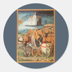 Sticker Rond Astronomie céleste vintage Puissance des cieux