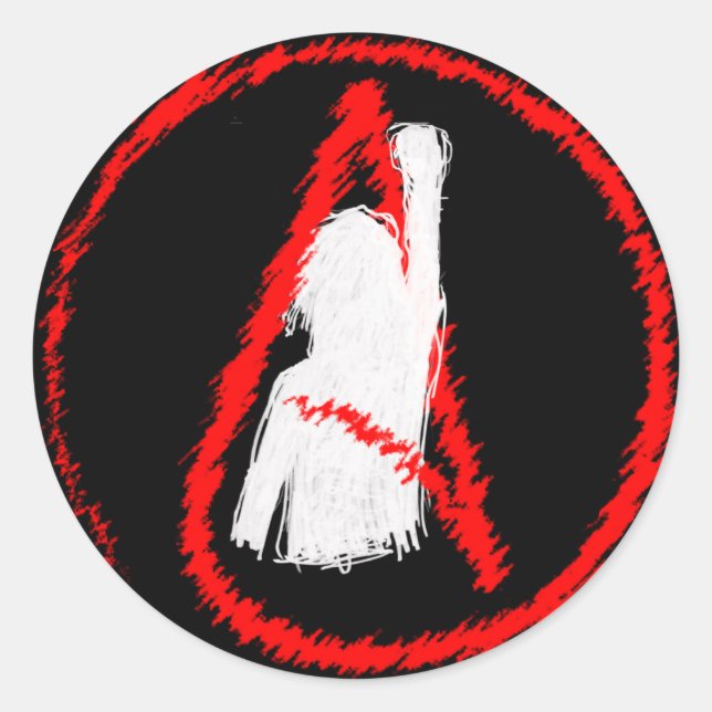 Sticker Rond Athéiste militant (Devant)