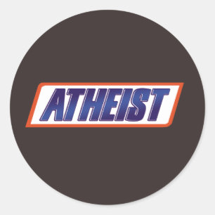 Sticker Rond Athéiste parodique