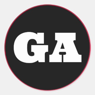 Sticker Rond Athènes (GA) - Noir x Blanc x Rouge