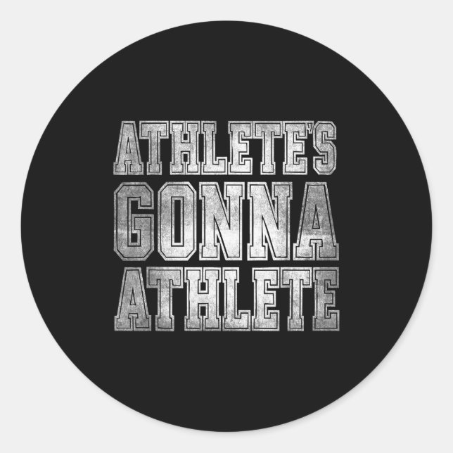 Sticker Rond Athlete's Gonna Athlete Determination Competitive  (Devant)