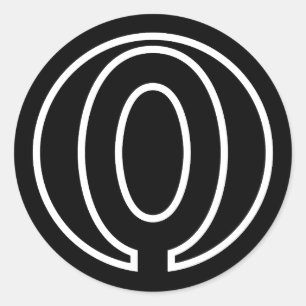 Sticker Rond Athlètes Numéro 0 forme circulaire