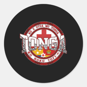 Sticker Rond Atikapu Tonga Gris Petit