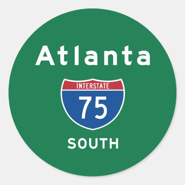 Sticker Rond Atlanta 75 (Devant)
