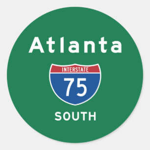 Sticker Rond Atlanta 75