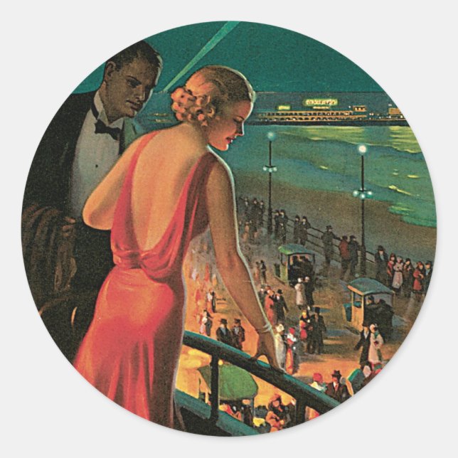 Sticker Rond Atlantic City ~ All Year Resort (Devant)