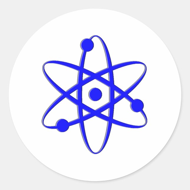 Sticker Rond atome bleu (Devant)