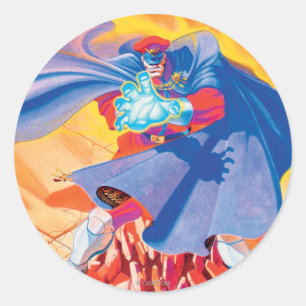 Sticker Rond Attaque de bison