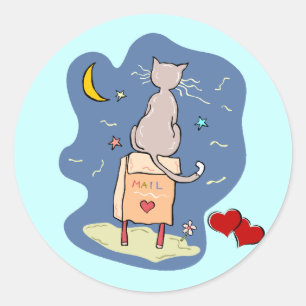 Sticker Rond Attente d'une lettre d'amour