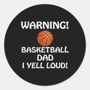 Sticker Rond Attention ! Papa Squelette Je Crie Fort ! Vous Ête