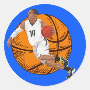 Sticker Rond Attitude du basket-ball