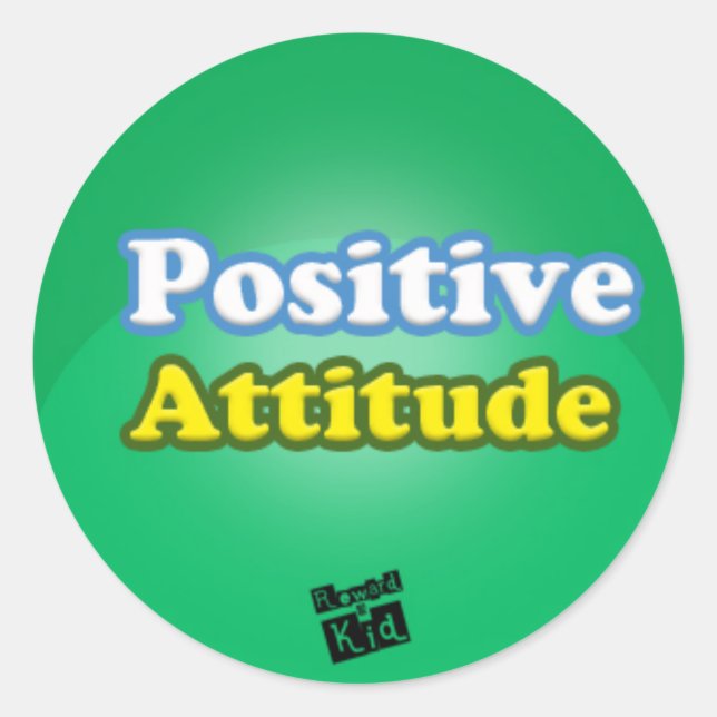 Sticker Rond Attitude positive (ensemble de 20) (Devant)